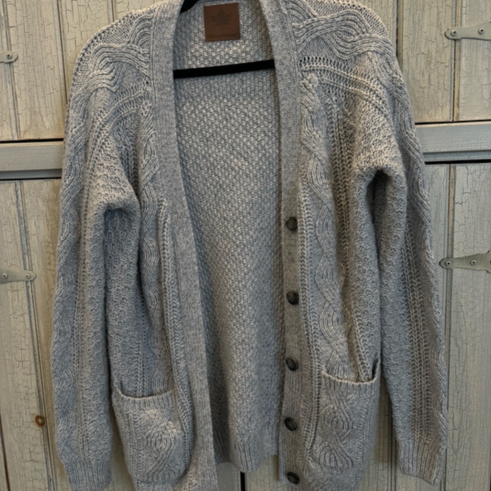 Canadiana Button Up Knit Cardigan